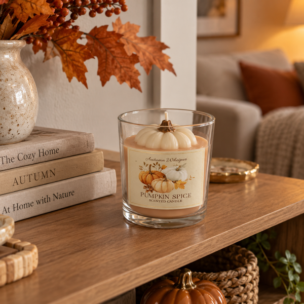 Set of 2 3D Pumpkin Spiced Candle Set