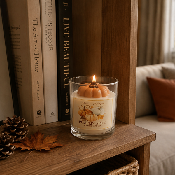Set of 2 3D Pumpkin Spiced Candle Set