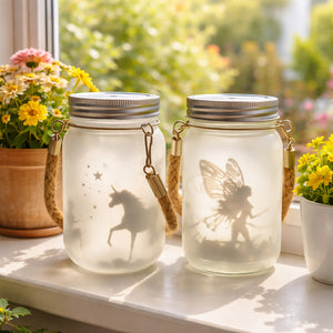 2 Pack Solar Hanging Fairy Lantern Garden Lights