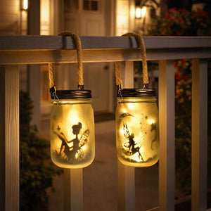 2 Pack Solar Hanging Fairy Lantern Garden Lights