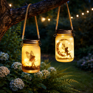 2 Pack Solar Hanging Fairy Lantern Garden Lights
