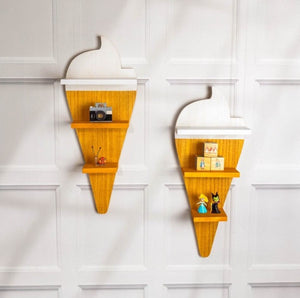 Floating ice cream wall shelves set of 2