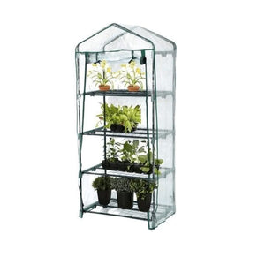 Four shelf greenhouse for seedlings and balcony plants