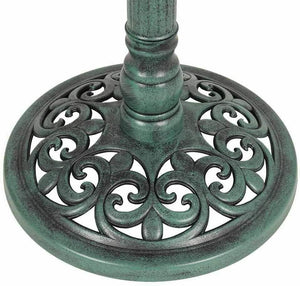 Freestanding outdoor bird feeder bath for cottage gardens