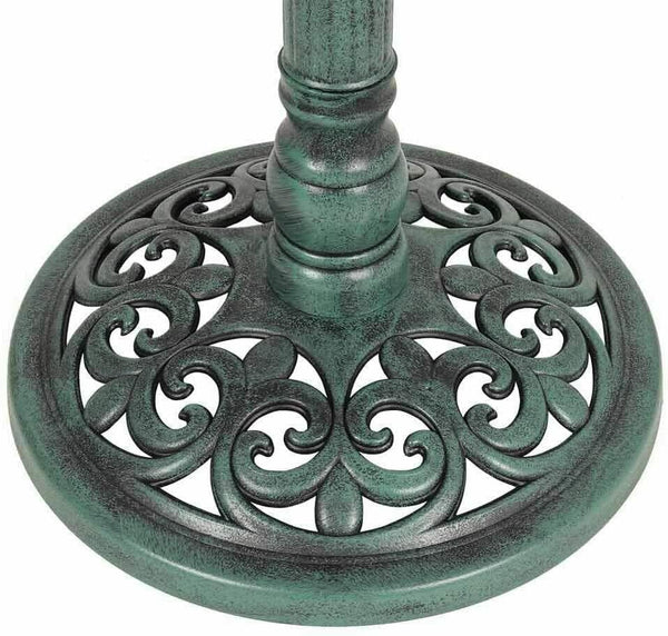Freestanding outdoor bird feeder bath for cottage gardens