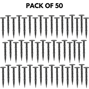 50 Heavy Duty Weed Control Fabric Pegs Garden Ground Staples