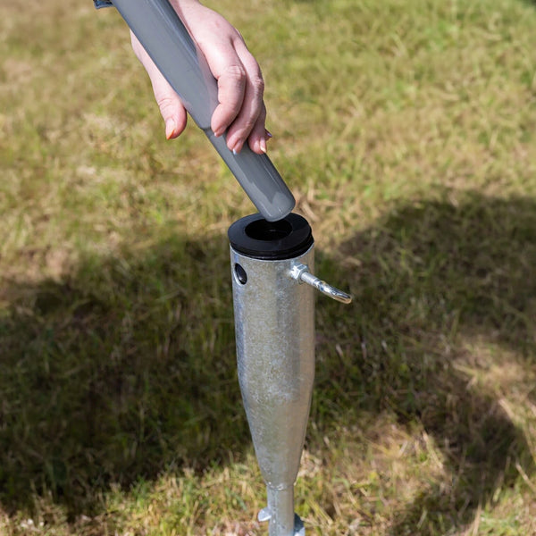 Large Silver Screw-In Ground Spike for Parasols & Garden Posts