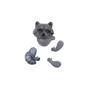 Novelty Resin Tree Hugging Hanging Resin Peeking Animal - Racoon