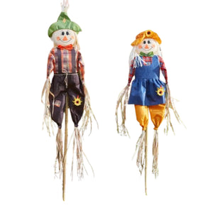 Weather resistant Halloween scarecrow pair