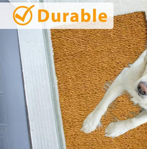 Outdoor entrance mat with tough natural bristles