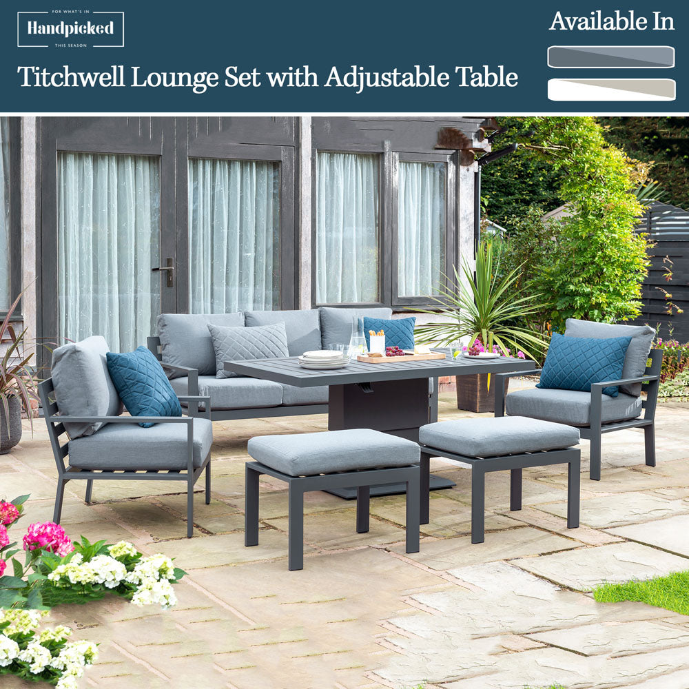 Titchwell Lounge Set with Gas Adjustable Table