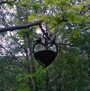 Heart shaped bird feeder for summer garden décor