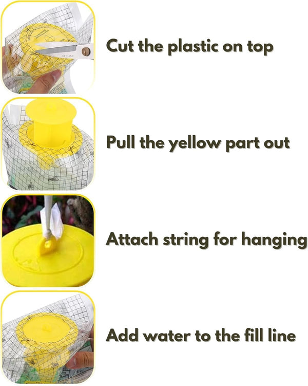 Pack of 2 Hanging Fly Trap Glue Bags