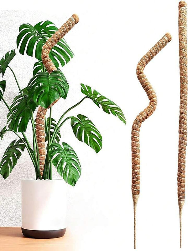 Half round bendable moss pole for plant training