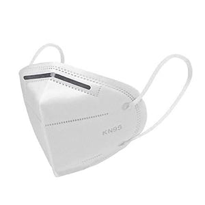 KN95 folding white face masks five pack