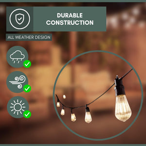 Garden pergola LED festoon lights