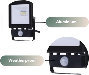 Outdoor floodlight for pathway lighting.