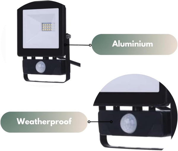 Outdoor floodlight for pathway lighting.