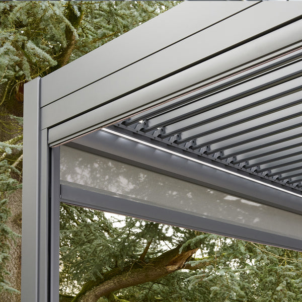 Contemporary pergola for outdoor dining space