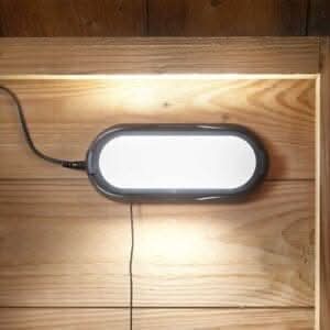 LED solar security light with separate solar panel