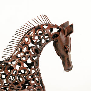 Solar Light Up Horse Garden Ornament Filigree LED Statue