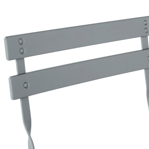 Grey 3-Piece Outdoor Bistro Set