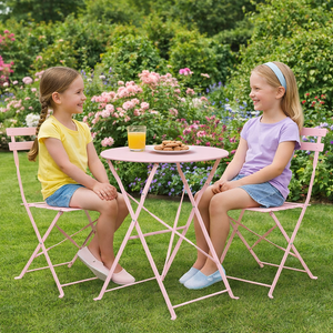 Pink 3-Piece Outdoor Bistro Set