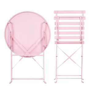Pink 3-Piece Outdoor Bistro Set