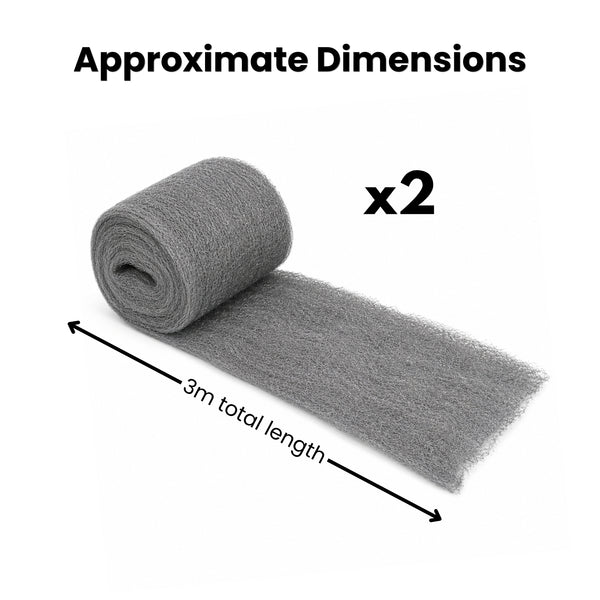 Steel Wool for Mice 2 Pack Rodent Control Rolls