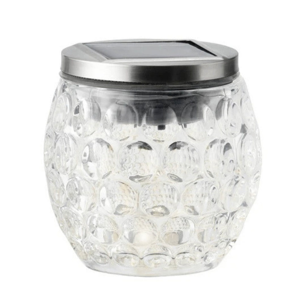2 Pack Solar Powered Glass Ball LED Lantern