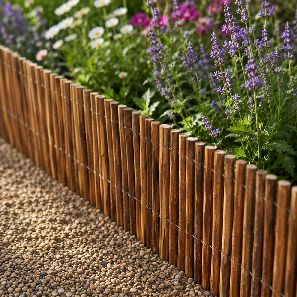 Willow Edging, Garden Edges Borders roll Edging, Flower beds, Borders and Drives 30cm x 2m