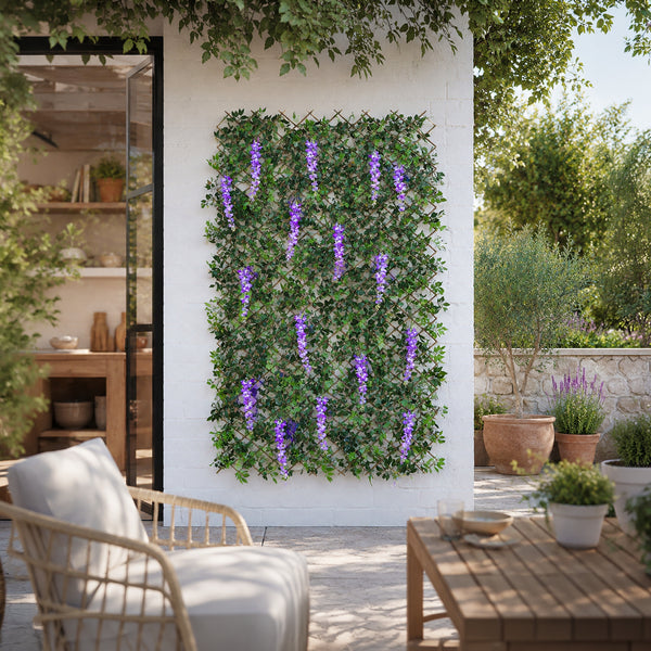 Purple Wisteria Trellis Garden Decoration 180 x 90cm