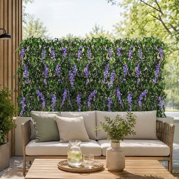 Purple Wisteria Trellis Garden Decoration 180 x 90cm