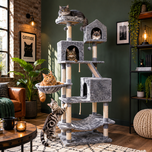 206cm Extra Large Floor to Ceiling Cat Tree Tower