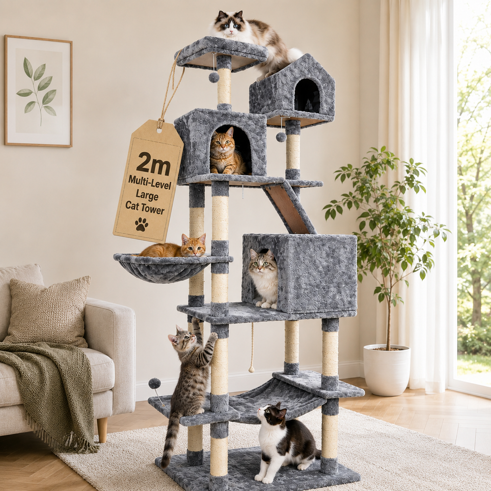 206cm Extra Large Floor to Ceiling Cat Tree Tower