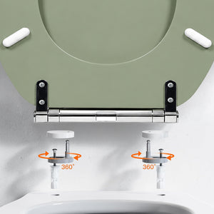 Sage Green Soft Close MDF Toilet Seat with Quick Release