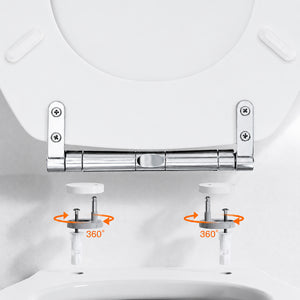 White Soft Close MDF Toilet Seat with Quick Release 18 Inch