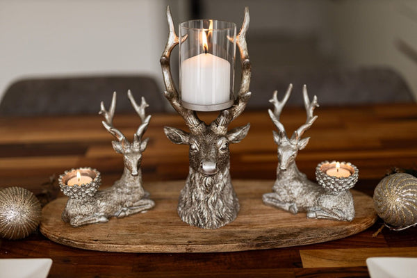 Stag Glass Candle Holder and Tea Light Holders