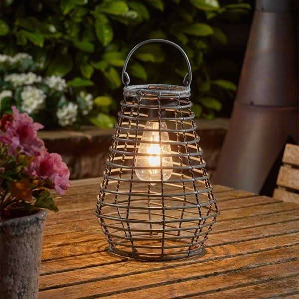 Maris grey solar lantern