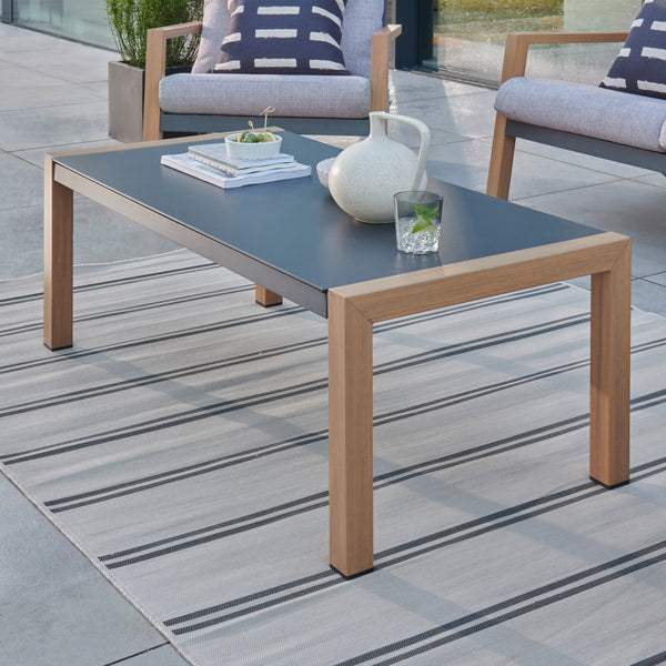 Woodlook aluminium patio set