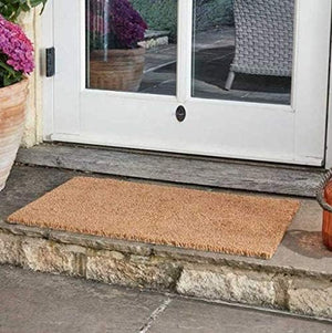 Natural coir entrance mat with non slip backing