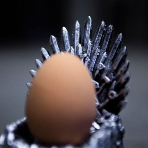 Novelty fantasy egg holder for movie themed kitchens