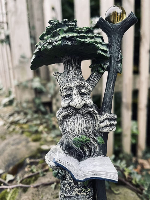 Outdoor fantasy tree faces for fairy garden themes