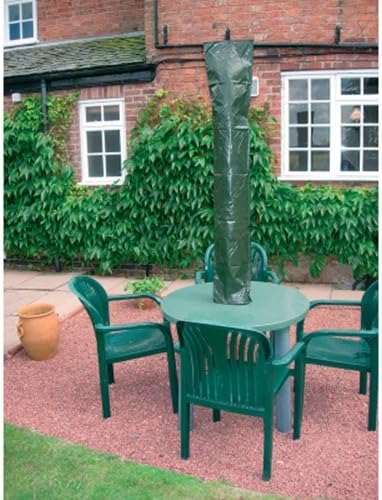 Green waterproof parasol cover for garden umbrella protection