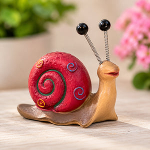 4 Piece Colourful Snail Garden Ornaments Resin Mini Statues