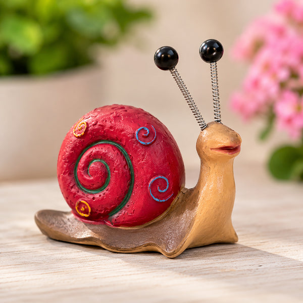 4 Piece Colourful Snail Garden Ornaments Resin Mini Statues