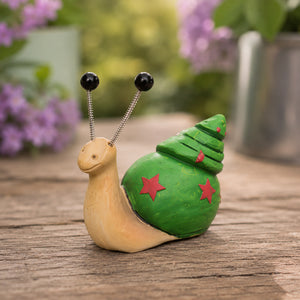 4 Piece Colourful Snail Garden Ornaments Resin Mini Statues