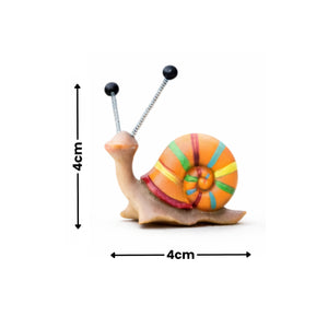 4 Piece Colourful Snail Garden Ornaments Resin Mini Statues