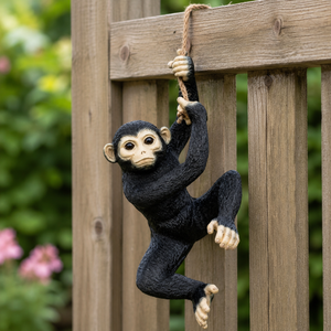 Swinging Resin Monkey Garden Tree Ornament