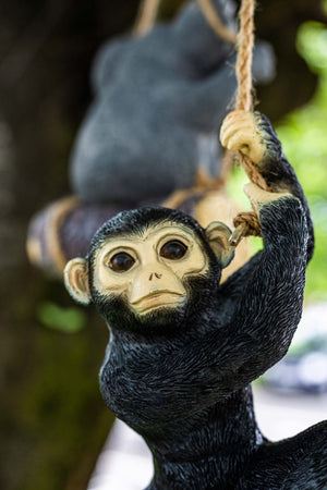 Swinging Resin Monkey Garden Tree Ornament